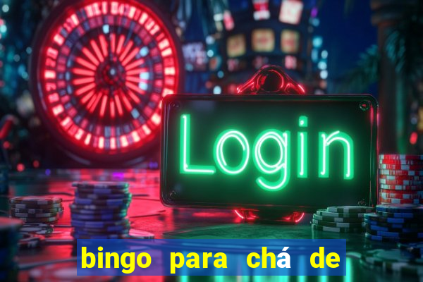 bingo para chá de bebê para imprimir grátis